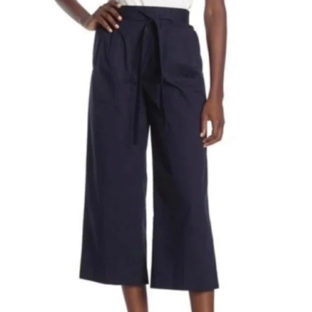 J. Crew Point Sur Wide Leg Pull On Pant Black size 4
